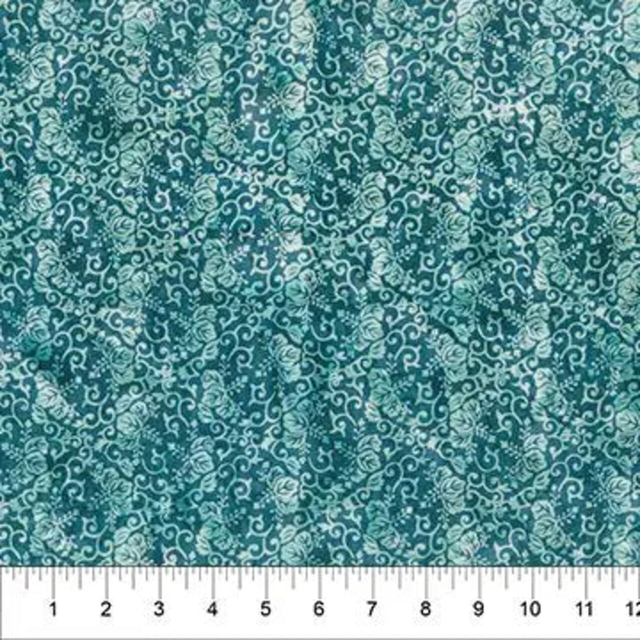 Banyan 83221-68 - Decorative Carving - Smoky Teal 45" Fabric Per Yard